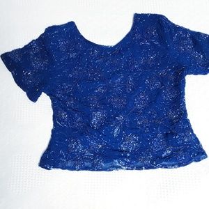 Blue Beaded Top